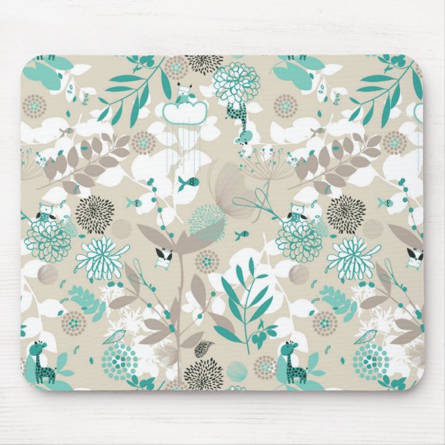Garden Pattern Mouse Pad (Front)