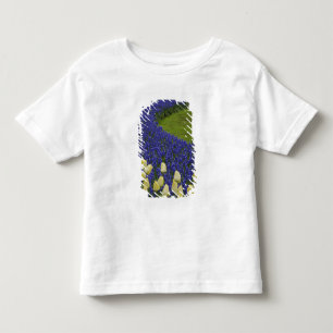 Garden pattern of Grape Hyacinth flowers and 2 Toddler T-shirt