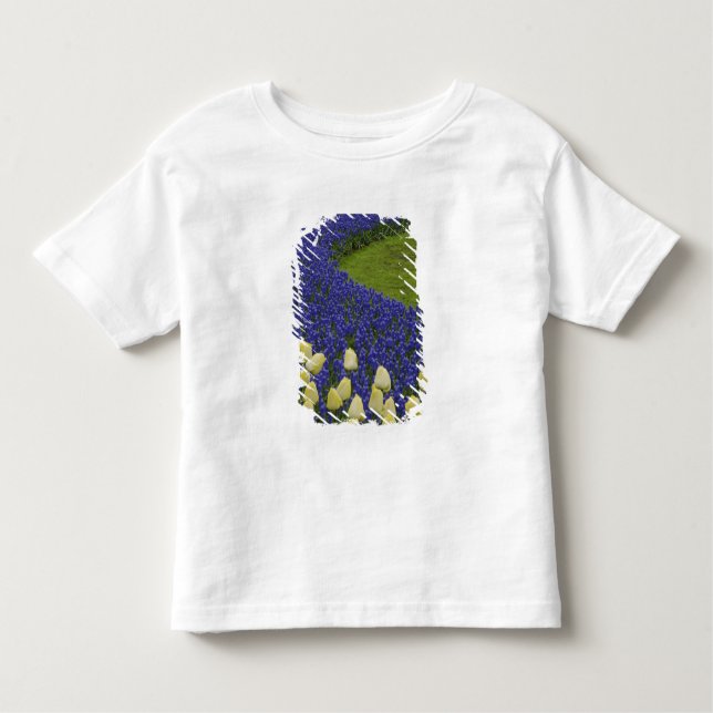 Garden pattern of Grape Hyacinth flowers and 2 Toddler T-shirt (Front)