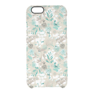 Garden Pattern Clear iPhone 6/6S Case