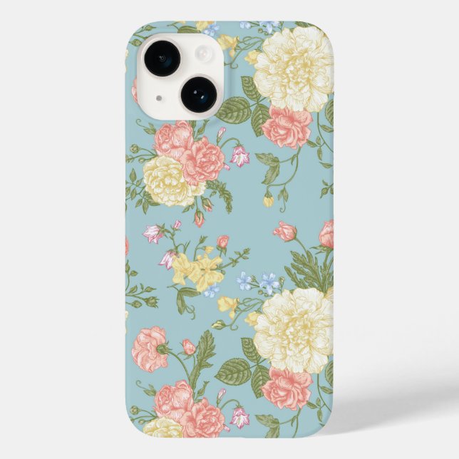Garden Peony Floral Pattern Case-Mate iPhone Case (Back)