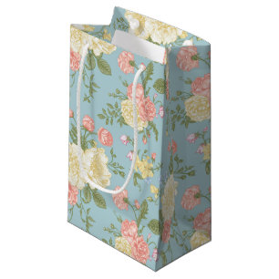 Garden Peony Floral Pattern Small Gift Bag