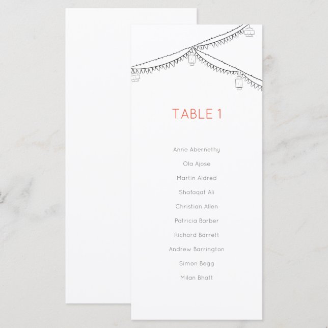 Garden Picnic Minimalist Black and White Table  (Front/Back)