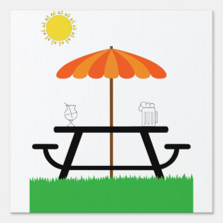 Garden Picnic Yard Sign
