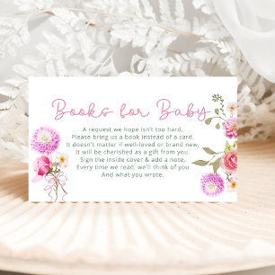 Garden Pink Baby in Bloom Books for Baby Enclosure Card