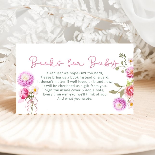 Garden Pink Baby in Bloom Books for Baby Enclosure Card (Creator Uploaded)