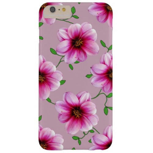 Garden Pink Dahlia Flower on any Color Barely There iPhone 6 Plus Case