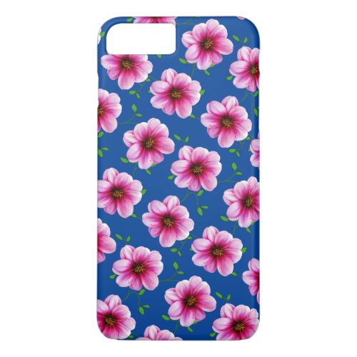Garden Pink Dahlia Flower on any Color iPhone 8 Plus7 Plus Case