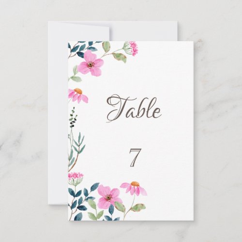 Garden Pink Flowers  Invitation