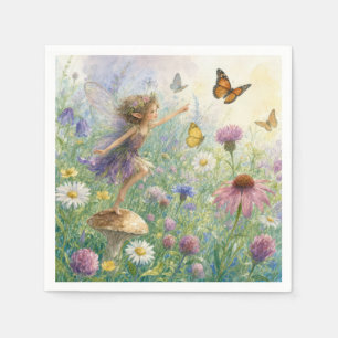Garden Pixie with Butterflies Napkins
