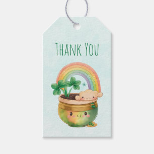 Garden Planter with Rainbow & Clover Thank You Gift Tags