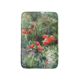 Garden Poppies (by Mildred Anne Butler) Bath Mat
