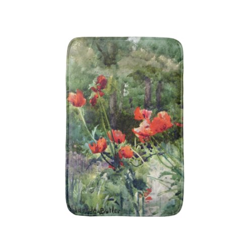 Garden Poppies by Mildred Anne Butler Bath Mat