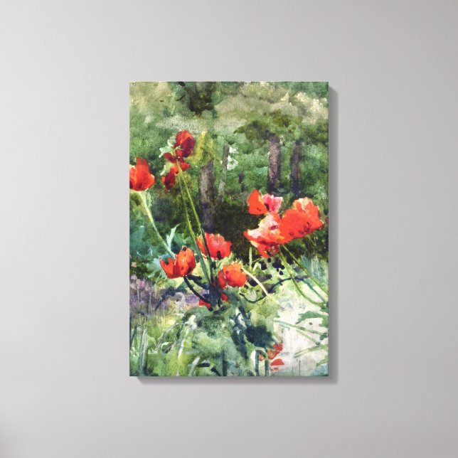 Garden Poppies (by Mildred Anne Butler) Canvas Print (Front)