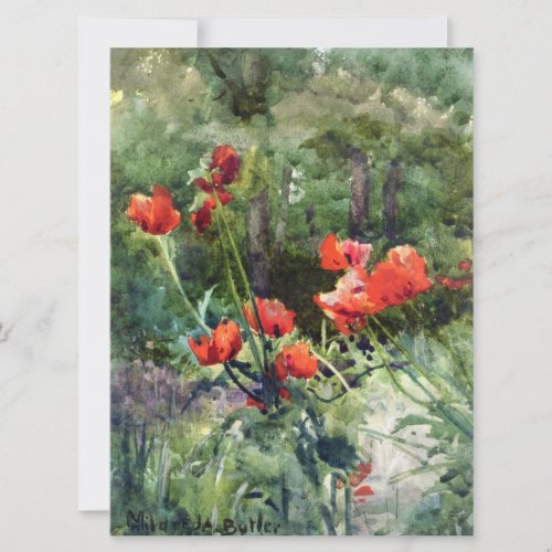 Garden Poppies by Mildred Anne Butler Card