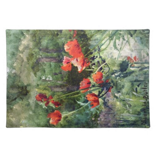 Garden Poppies by Mildred Anne Butler Cloth Placemat