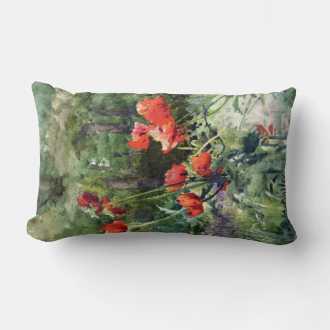 Garden Poppies (by Mildred Anne Butler) Lumbar Pillow (Front)