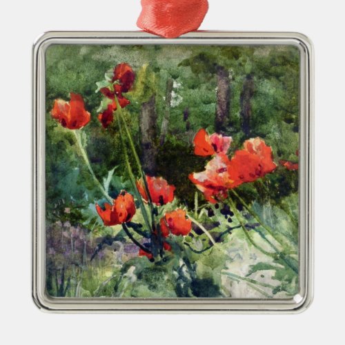 Garden Poppies by Mildred Anne Butler Metal Ornament