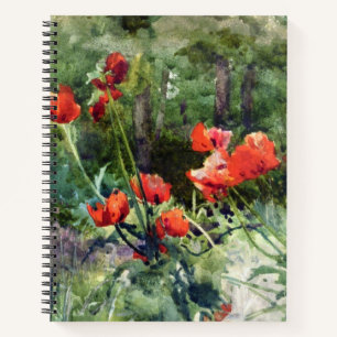 Garden Poppies (by Mildred Anne Butler) Notebook