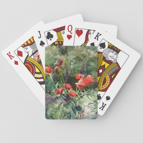 Garden Poppies by Mildred Anne Butler Poker Cards