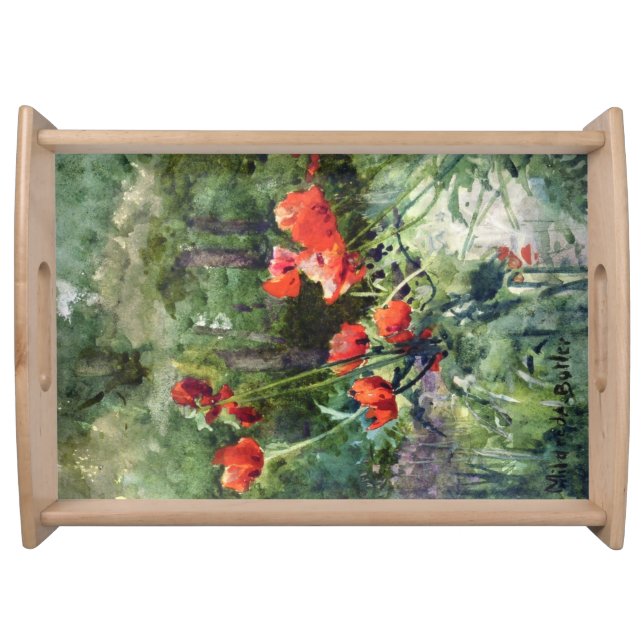 Garden Poppies (by Mildred Anne Butler) Serving Tray (Front)