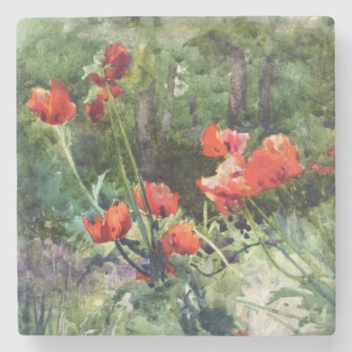 Garden Poppies by Mildred Anne Butler Stone Coaster