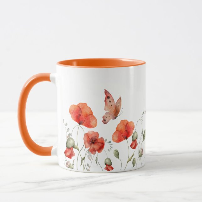 Garden Poppies Mug (Left)