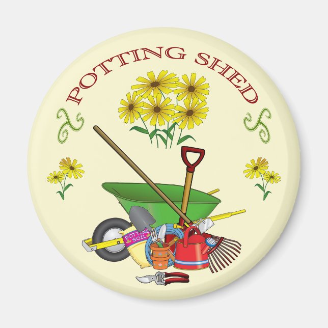 Garden Potting Shed Magnet (Front)