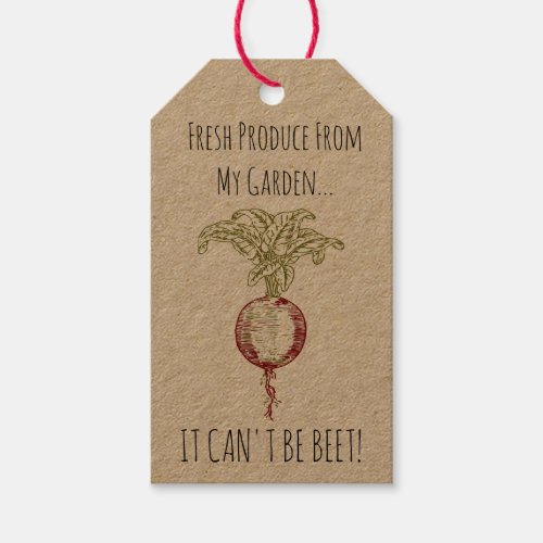 Garden Produce Beet Pun Custom Gift Tags