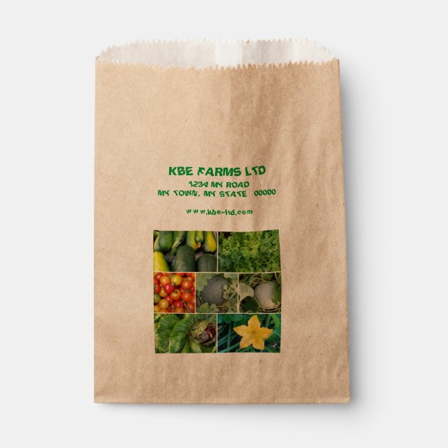 GARDEN PRODUCE- PAPER SACK FAVOR BAG (Front)