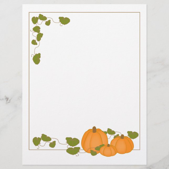 Garden Pumpkins Paper (Front)