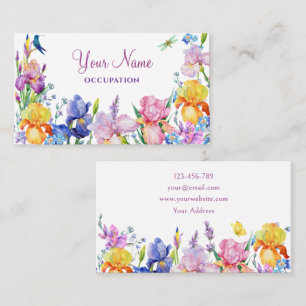 Garden Purple Flower bloom Business Card