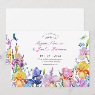 Garden Purple Flower bloom Save The Date