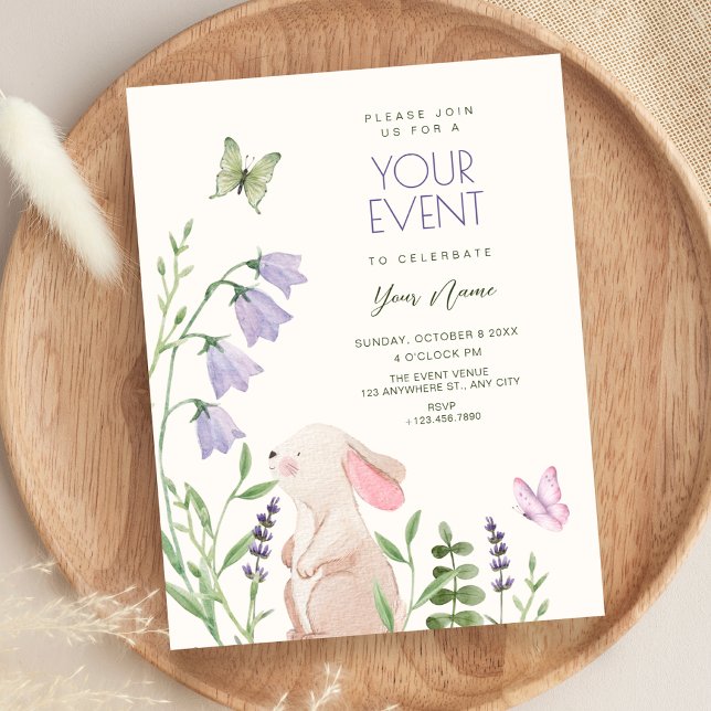 Garden rabbit  invitation (Creator Uploaded)