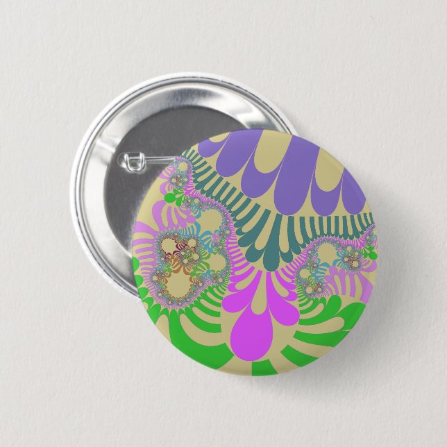 Garden Rainbow Mod Pinback Button (Front & Back)
