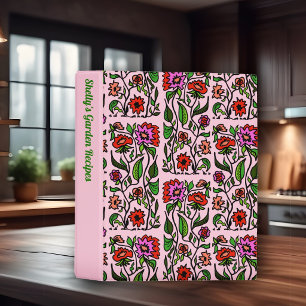 Garden Recipe Custom Illustrated Floral Binder