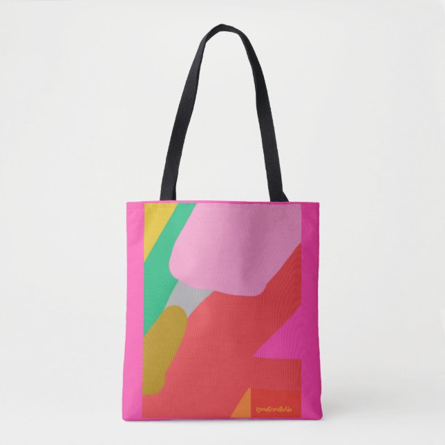 Garden Riff Pink Tote Bag (Front)