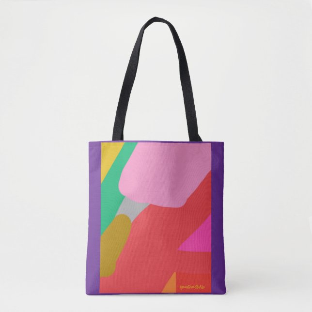 Garden Riff Purple Tote Bag (Front)