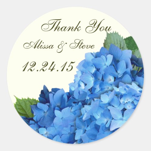 Garden Romance Hydrangea Wedding Favor Labels