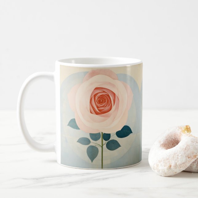 Garden Rose Coffee Personalized Coffee mug (With Donut)