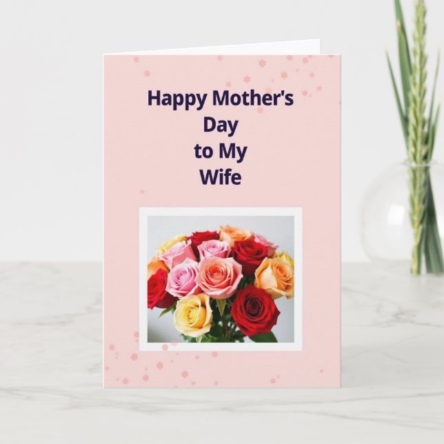 Garden Rose Mothers Day Card (Front)
