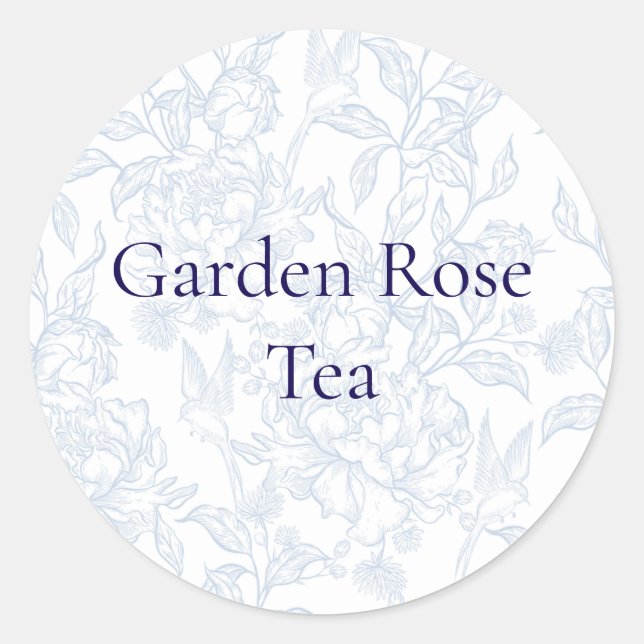 Garden Rose Tea label  (Front)