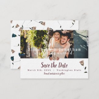 Garden Rose Wedding Save the Date Cards