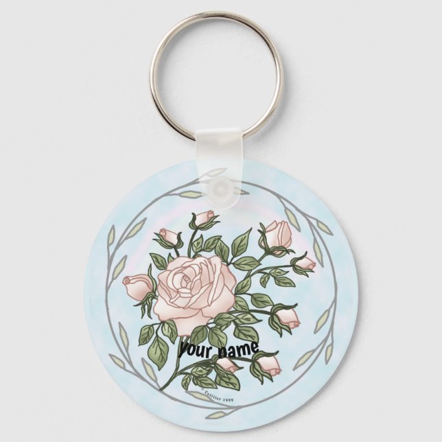Garden roses  keychain (Front)