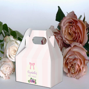 Garden Roses Pink Baby Shower Favor Boxes