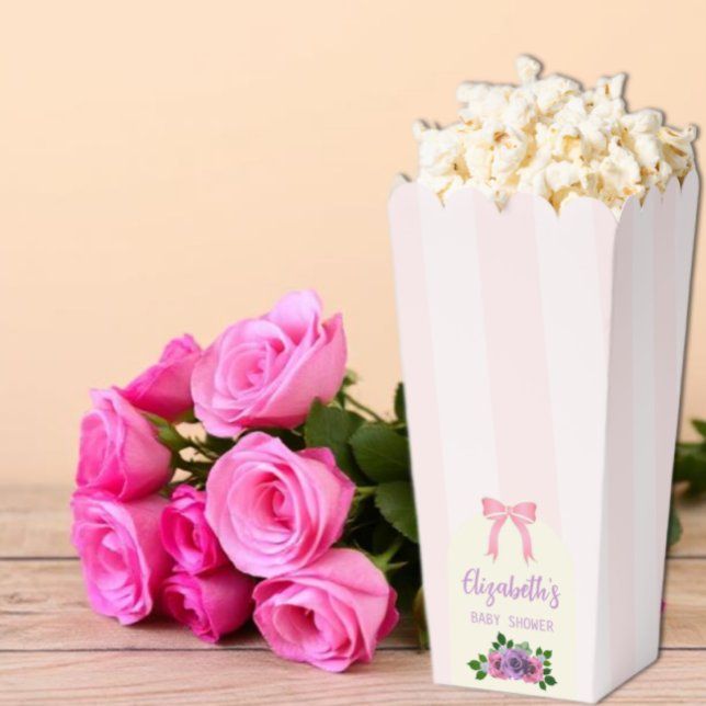 Garden Roses Pink Baby Shower Favor Boxes (Creator Uploaded)