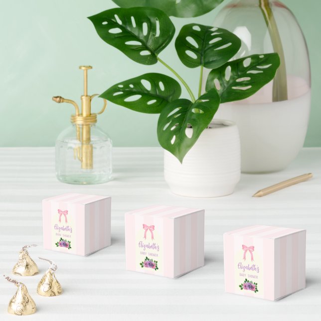 Garden Roses Pink Baby Shower Favor Boxes (Multiple)