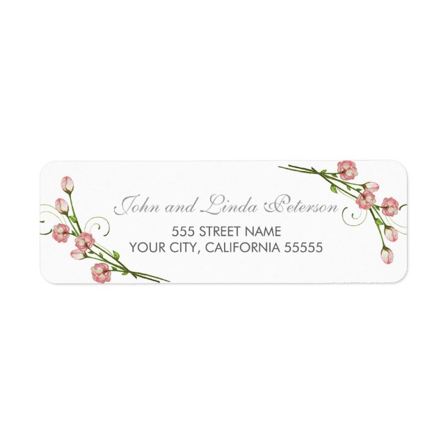 Garden Roses Return Address Labels (Front)