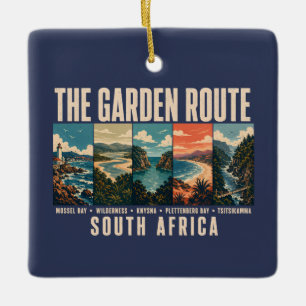 Garden Route South Africa Illustration Vintage Ceramic Ornament