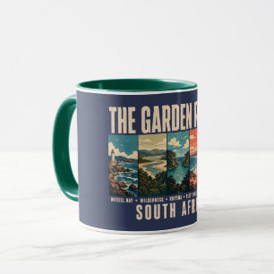 Garden Route South Africa Illustration Vintage Mug